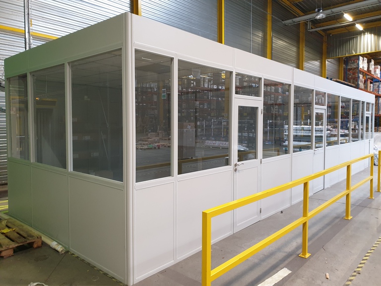 cabine en cloison aluminium