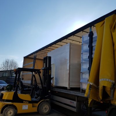 Changement camion d'une cabine amovibles